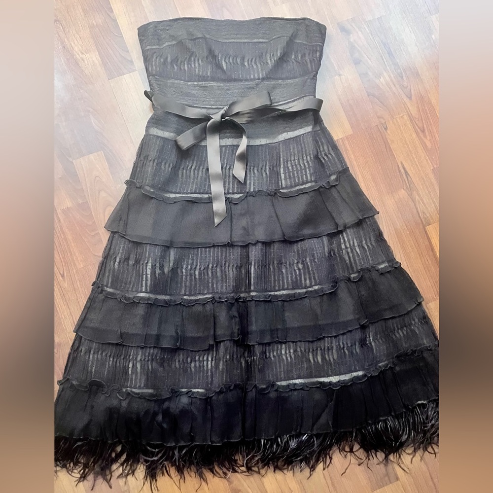 BCBG Strapless fall dress